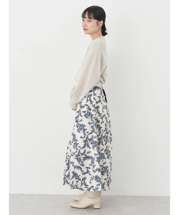 earth music&ecology ミニシャギープルオーバー Gray Beige