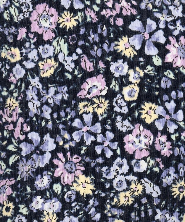 ANY KIDS 総柄プリントレギンス ネイビー×花柄