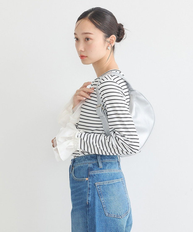 earth music&ecology フリルスリーブリブプルオーバー Border