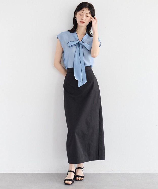 YECCA VECCA ロングナロースカート Black