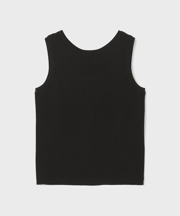 GRACE CONTINENTAL Uネックリブニットトップ ブラック