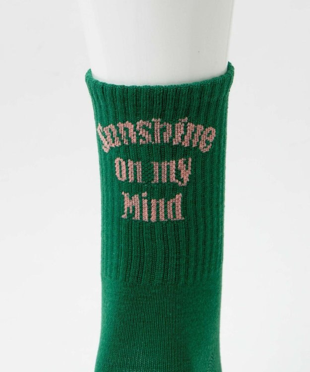 WEGO バックロゴリブソックス グリーン