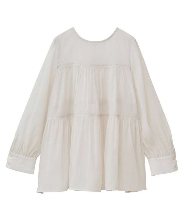 earth music&ecology フロントリボンシアーチュニック Light Beige
