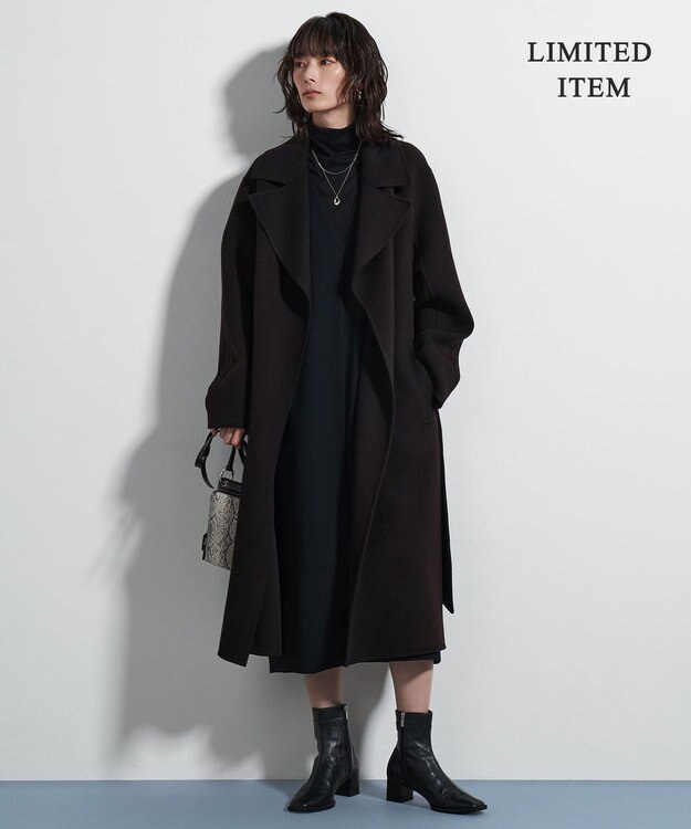 ICB 【WEB限定・洗える】 ライトダブルクロス ジャンパースカート ワンピース ブラック系