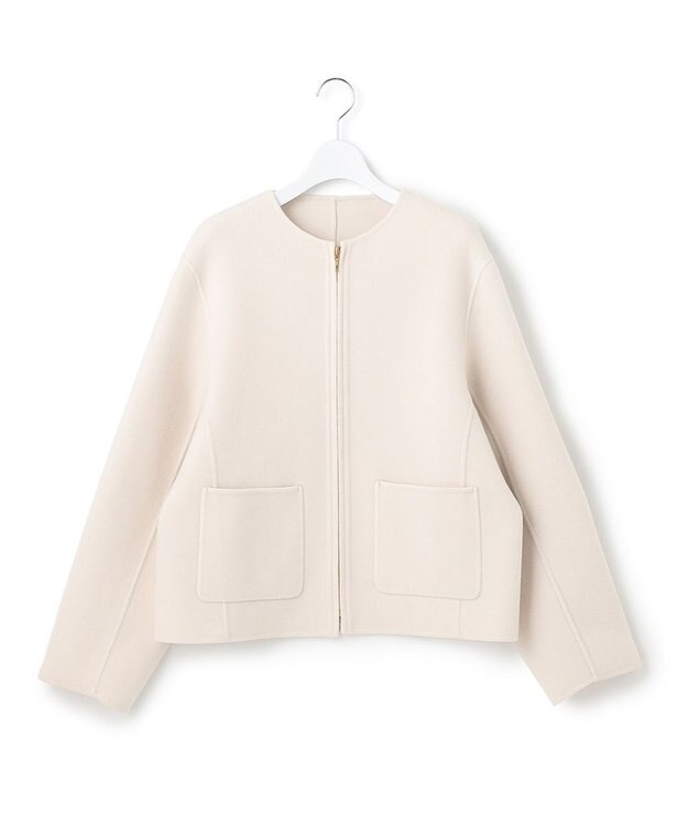 23区 ウールリバー ショートコート ライトベージュ系