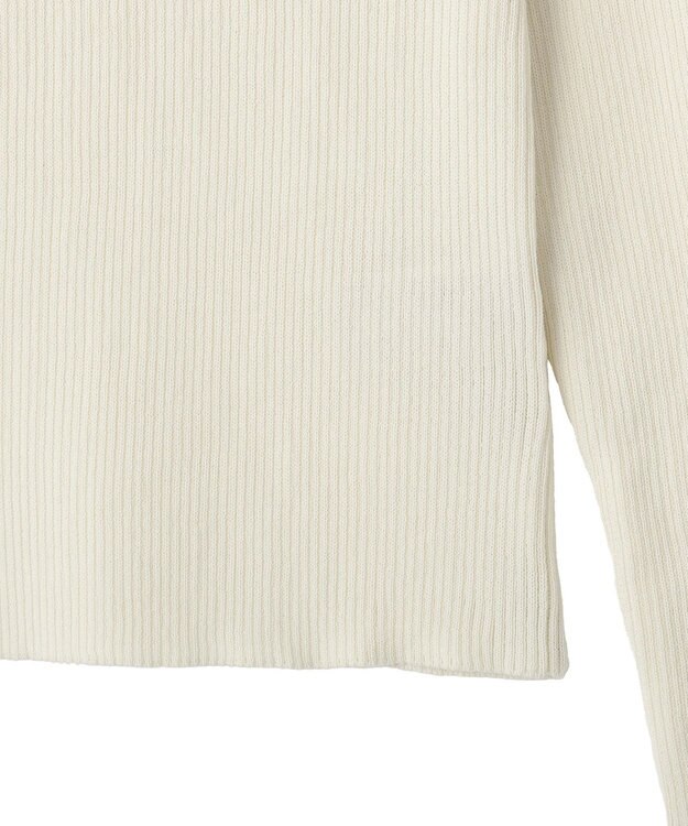 earth music&ecology 【予約】レーストリムリブニットプルオーバー アイボリー