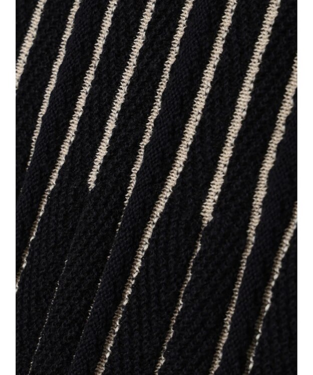 CRAFT STANDARD BOUTIQUE 配色ストライプニットスカート Black