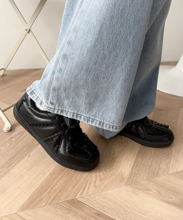 WEGO レースローカットスニーカー ブラック