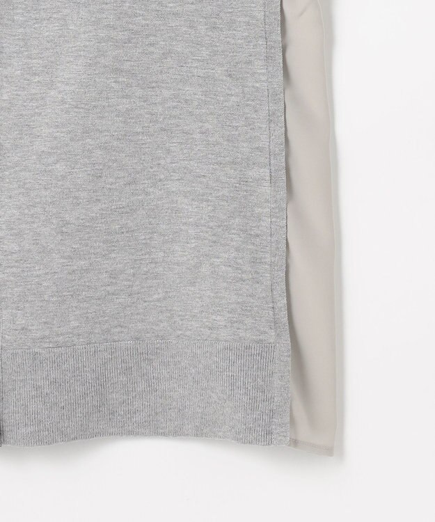 J.PRESS LADIES L Vis/Peスパーク ニット カーディガン トップグレー系