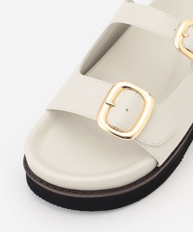 23区 バックル デザイン サンダル アイボリー系