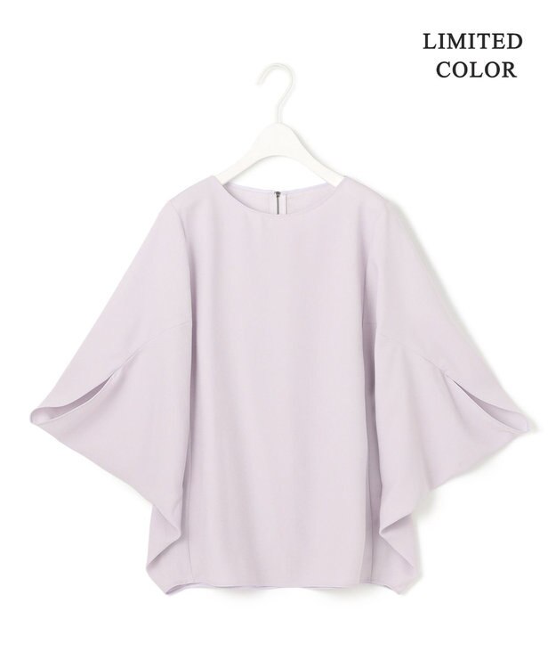 ICB 【新色追加・WEB限定カラーあり・UVケア・接触冷感・速乾・防シワ・洗える】FluidBackSatin ドルマンスリーブブラウス パールグレー系［WEB限定］