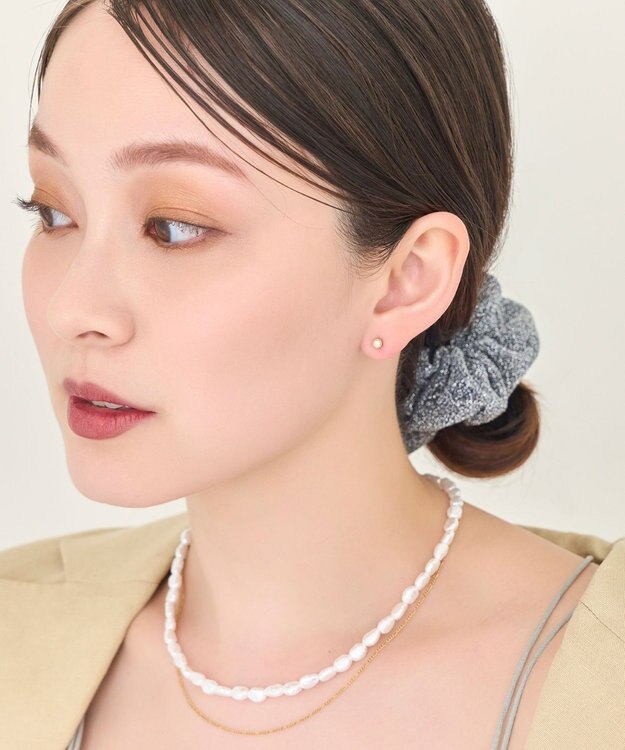 Phoebe 【金属アレルギー対応】プチシャイニングピアス　ゴールド/サージカルステンレス（片耳） ゴールド