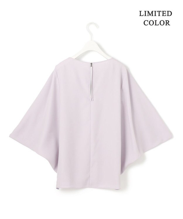 ICB 【新色追加・WEB限定カラーあり・UVケア・接触冷感・速乾・防シワ・洗える】FluidBackSatin ドルマンスリーブブラウス パールグレー系［WEB限定］