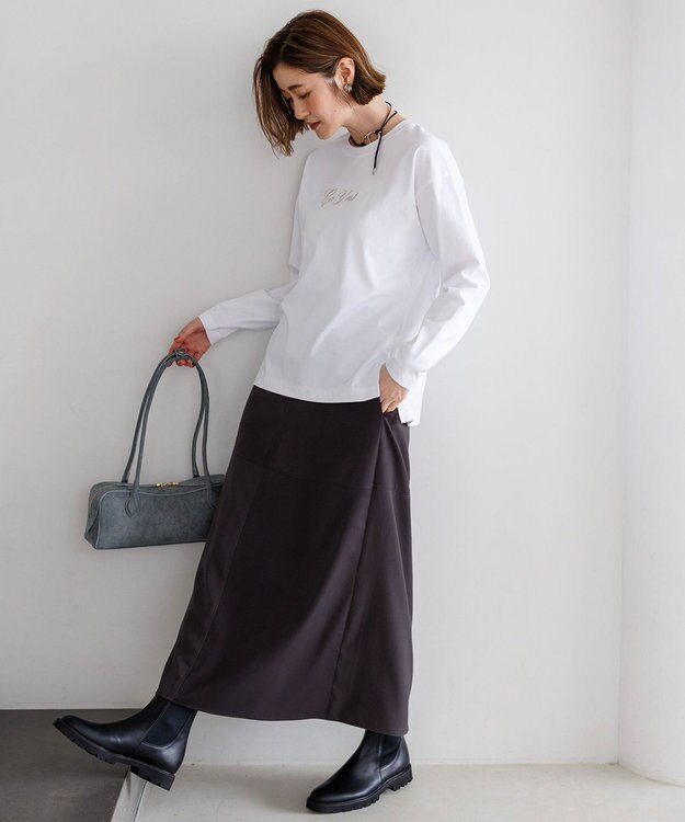 23区 【~6/28まで受注生産】カスタマイズ 立体刺繍 長袖 Tシャツ ホワイト×シルバー