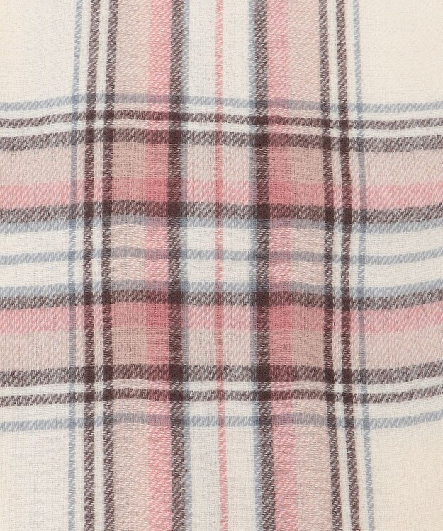 ANY SIS マルチチェック ストール ピンク系