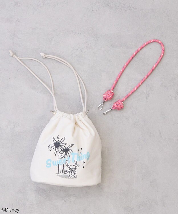 earth music&ecology スティッチ／ロープコードパファーバッグ Ivory