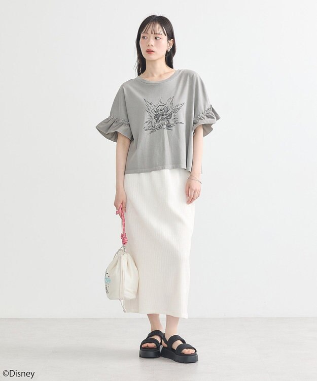 earth music&ecology スティッチ／ロープコードパファーバッグ Ivory