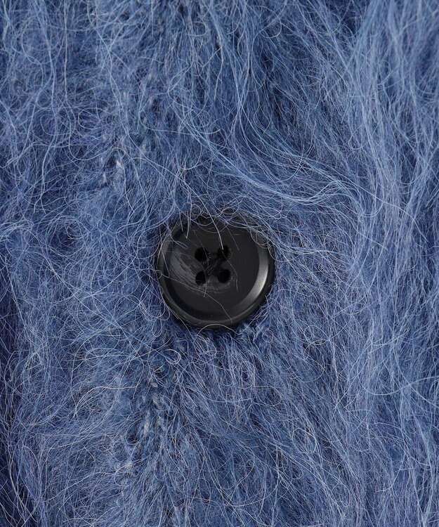 UNFILO MENS 【男女兼用】シャギーニット カーディガン ブルー