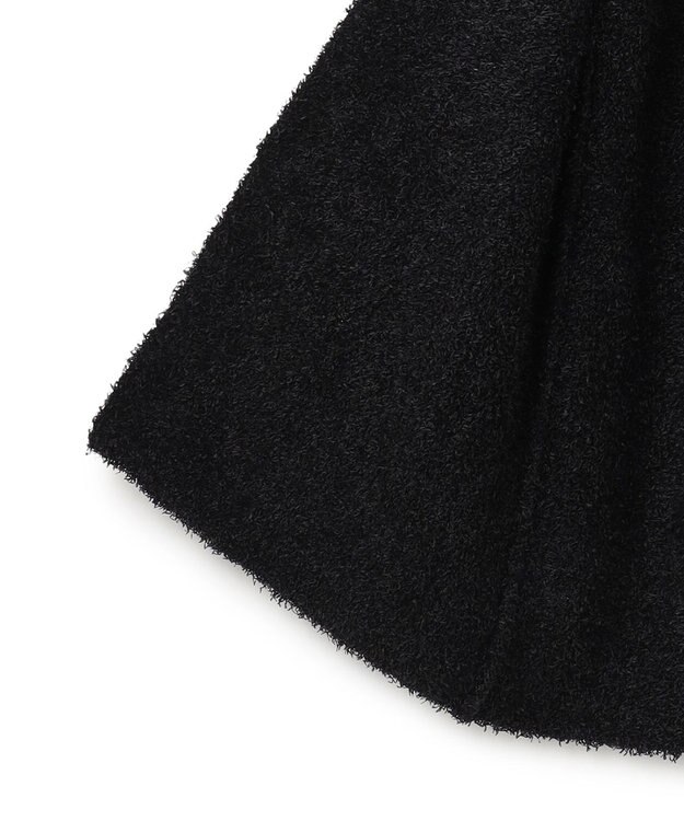 ICB L 【洗える】ペーパーモールブレンド ニットジャケット ブラック系