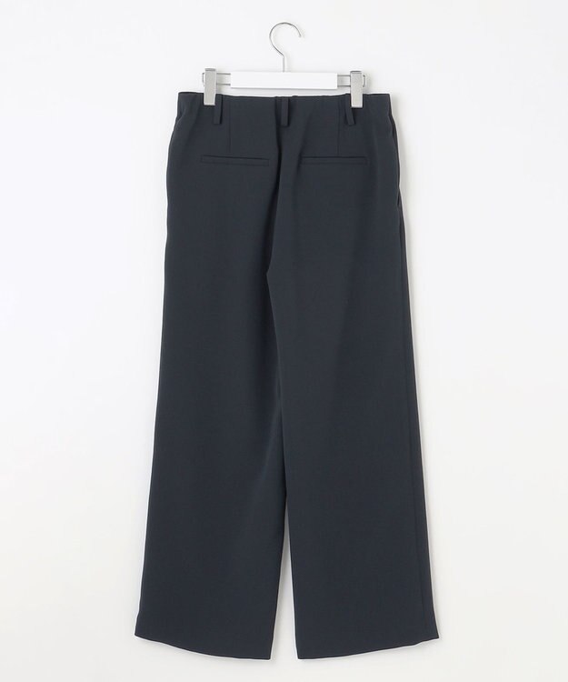 J.PRESS LADIES L 【WEB限定カラーあり・洗える】セラテリーダブルクロス セミワイド パンツ ネイビー系