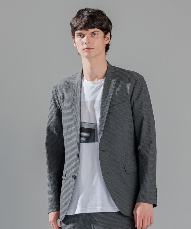 JOSEPH HOMME 【LEON 掲載】クールネスサッカー 　ジャケット ライトグレー系