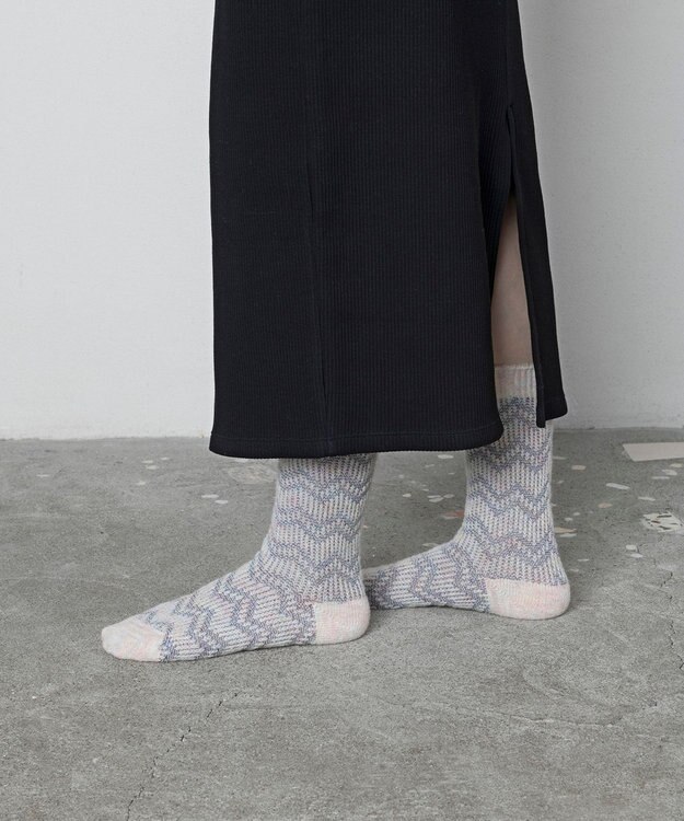 TRICOTE ジグザグタムリンクスソックス 82BEIGE