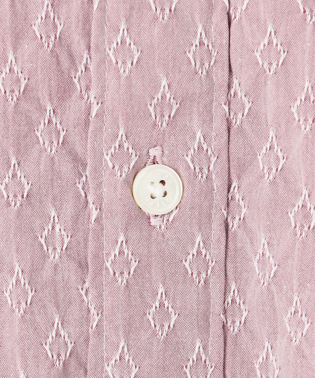 JOSEPH HOMME 新柄【ストレッチ】ハムサジャガードストレッチ　レギュラーカラー半袖シャツ ピンク系