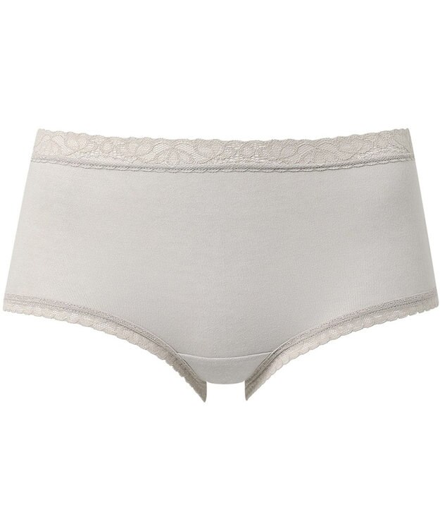 Wing ショーツ 綿混(身生地部) やさしい肌あたり 【デイリーフィット やわらかコットン】 はきこみ丈ふつう EC2330 ウイング／ワコール グレー