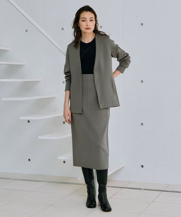 ICB ストレッチロングブーツ ブラック系