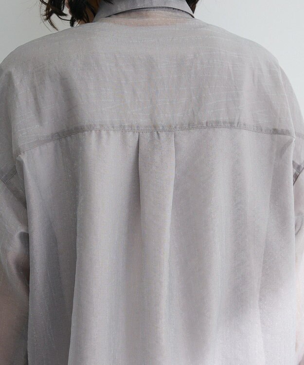 Green Parks 　・ＥＬＥＮＣＡＲＥ　ＤＵＥ　ラメシアー長袖シャツ Charcoal Gray