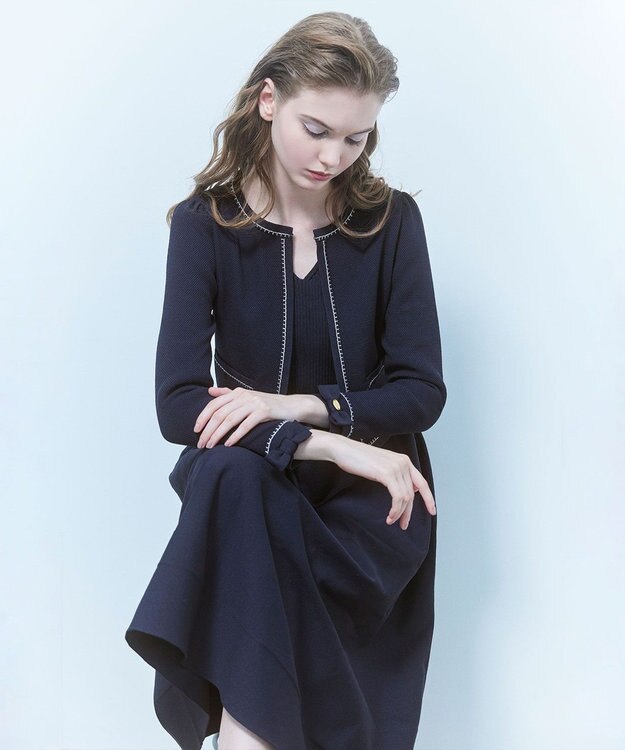 TOCCA 【洗える！】ROSY FUTURE ニットドレス ネイビー系