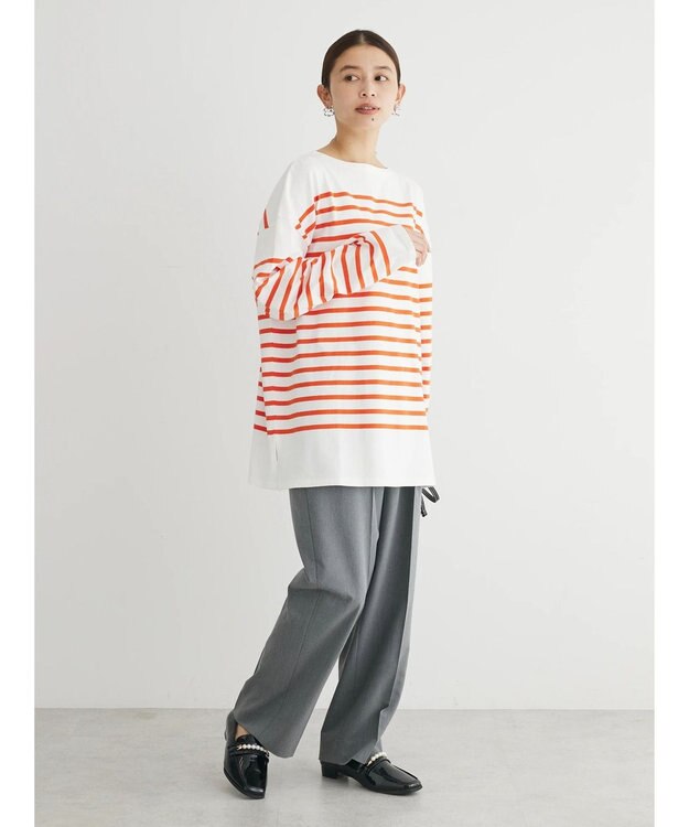 Green Parks パネルボーダーチュニック Orange