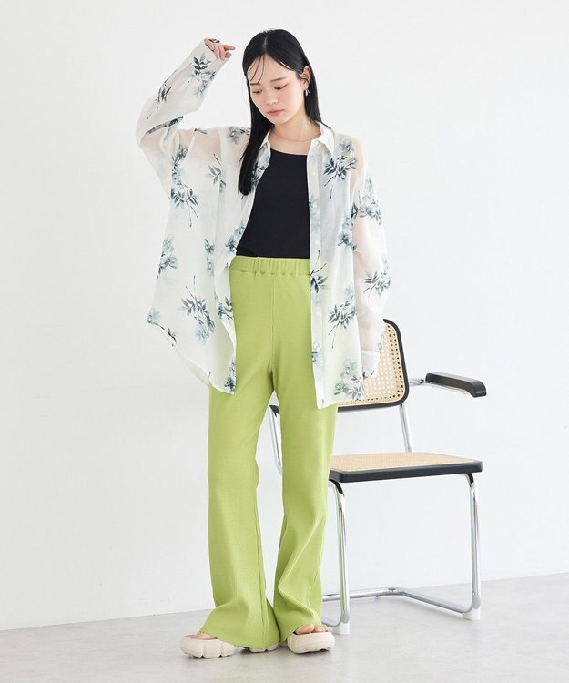 earth music&ecology シアーシャツ Flower