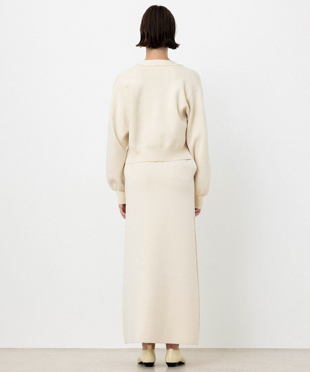 NAVE 【ReNAVE・洗える】スムースニット カーディガン ホワイト系