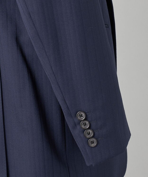 GOTAIRIKU シワになりにくい【御幸毛織/みゆきけおり】DRY SPINNER(ドライスピナー)スーツ（ネイビーストライプ） ネイビー系1