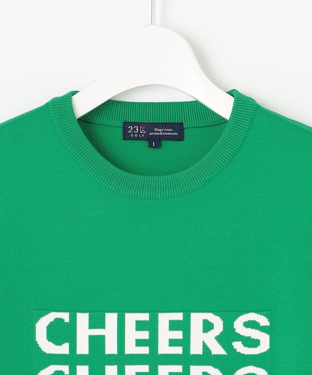 23区GOLF 軽量さが自慢！【WOMEN】ＣＨＥＥＲＳ ロゴニット グリーン系