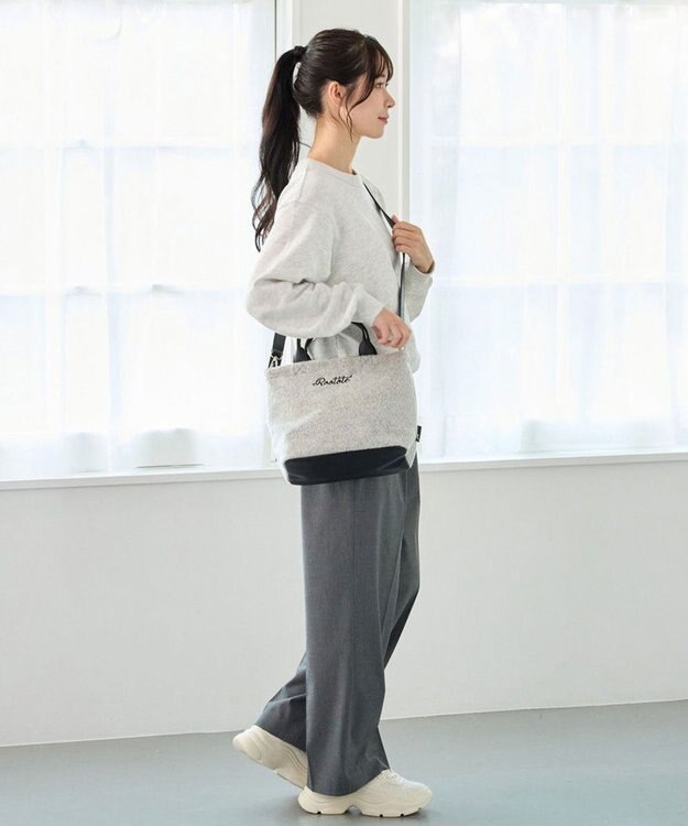 ROOTOTE 3653【2way】SC.スクエア.ウールムジ-A 01：アイボリー