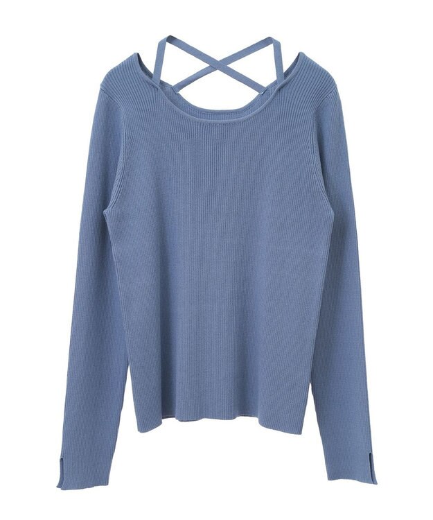 earth music&ecology ホルターネックプルオーバー Blue