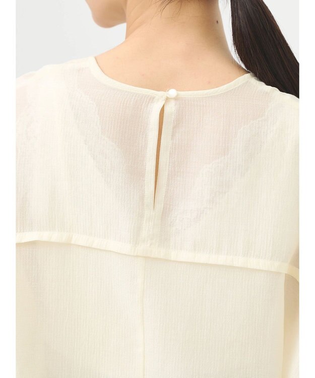 earth music&ecology バルーンスリーブブラウス Ivory