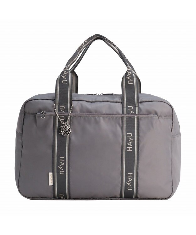 ACE BAGS & LUGGAGE HAyU × ace.  フォールディング 折り畳みボストンバッグ 猫柄 32L 17863 グレー