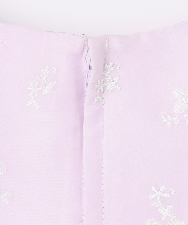 ANY KIDS 総刺繍 花柄ワンピース ラベンダー