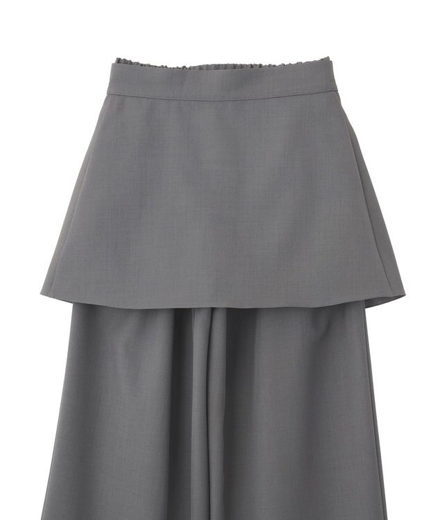 earth music&ecology 【予約】【2WAY】ラップスカート付きパンツ グレー