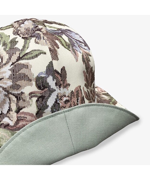 林八百吉商店 un chapeau  ジャガードチューリップハット ホワイト