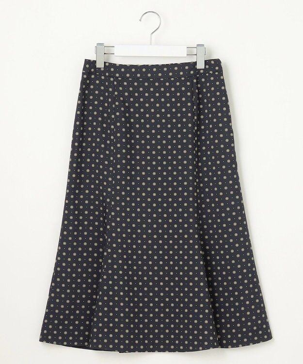 J.PRESS LADIES L 【洗える】ジオメトリックプリント スカート ネイビー系5
