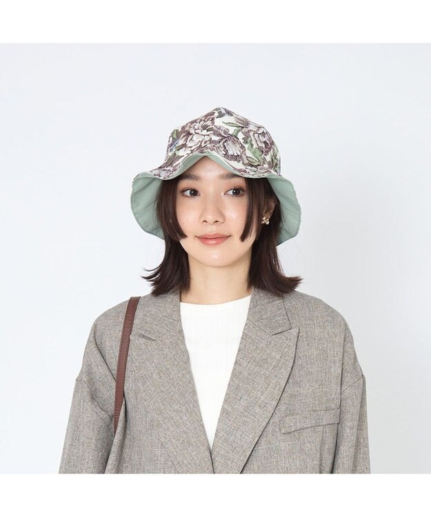 林八百吉商店 un chapeau  ジャガードチューリップハット ホワイト