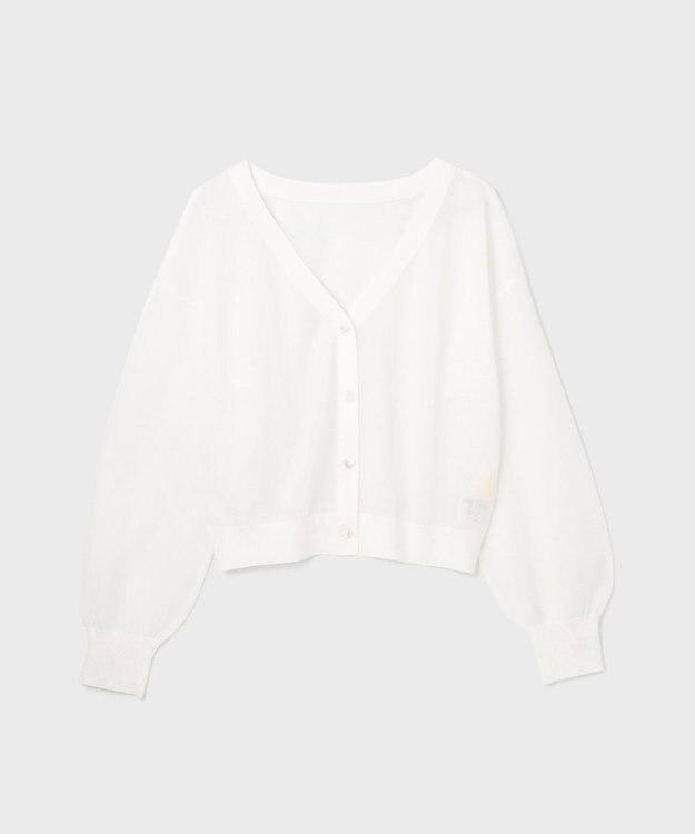 GRACE CONTINENTAL ブライトシアーニットカーディガン ホワイト