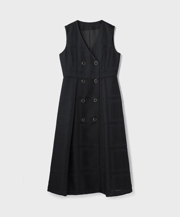 GRACE CONTINENTAL シャドーチェックワンピース ブラック