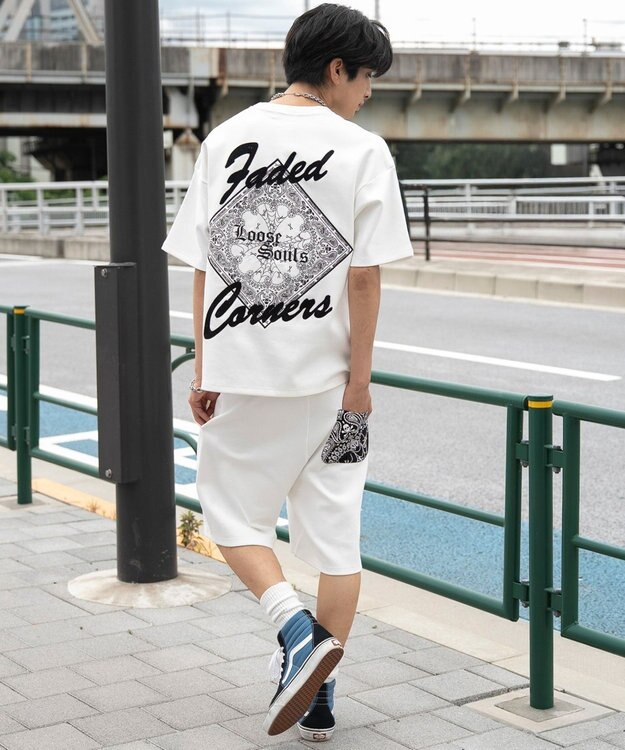 WEGO ペイズリーグラフィックBIG　T（SS） ホワイト