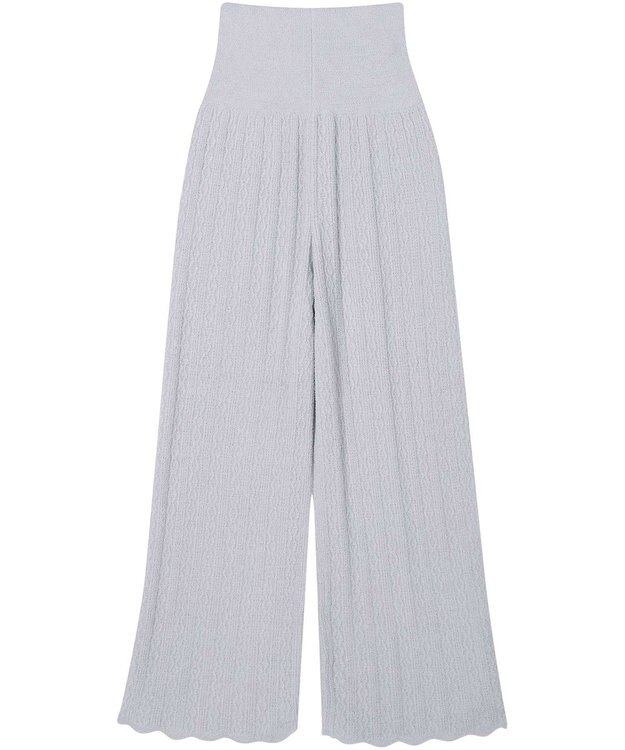 une nana cool とろみ素材がここちよいハラマキ付きロングボトム　ｍｏｉ　ｒｏｏｍ（モアルーム） グレー