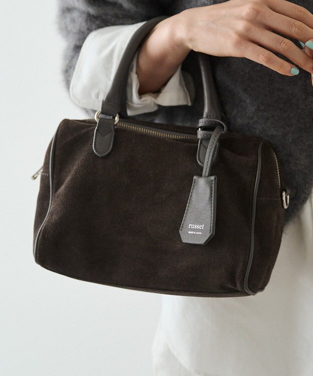russet スエード2WAYミニボストンバッグ(CE-1570-WEB) Gray